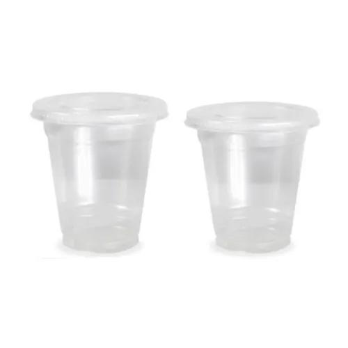 Al Jattal Juice Cup Clear Flat Lid 12Oz