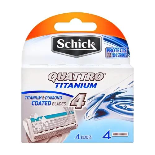 Schick Quattro Titanium Razor Blade Cartridges 4 Per Pack