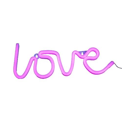 Led Neon Love Shape - Pink -  إضاءة