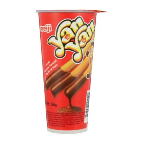 Meiji Yan Yan Finger Biscuits With Chocolate Cream Dip 50G