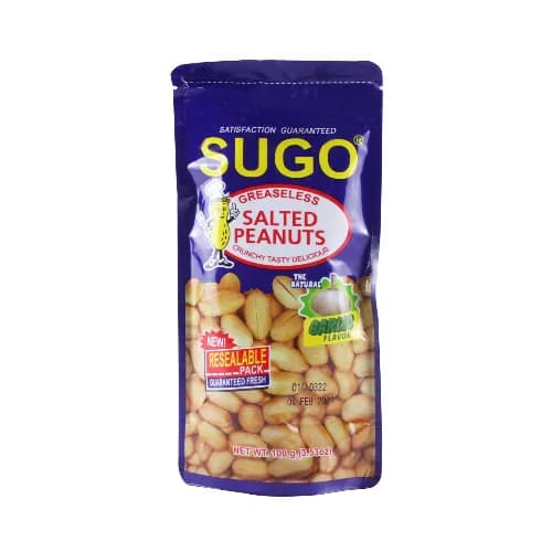 Sugo Salted Peanuts Garlic Flavour 100 Gram