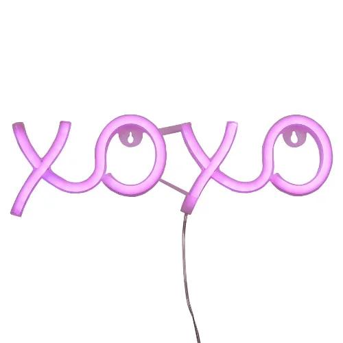 Led Neon Xoxo Shape - Pink - إضاءة