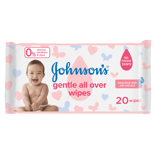 J&J Baby Gentle All Over Wipes 20 Pieces