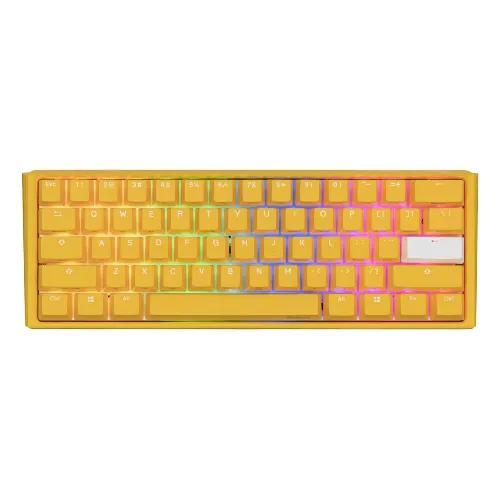 Ducky One 3 Yellow Mini 60% Wired Mechanical Gaming Keyboard - Red Switch - لوحة مفاتيح