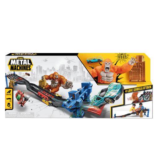 Metal Machines 4 Lane Gorilla Attack Track Set