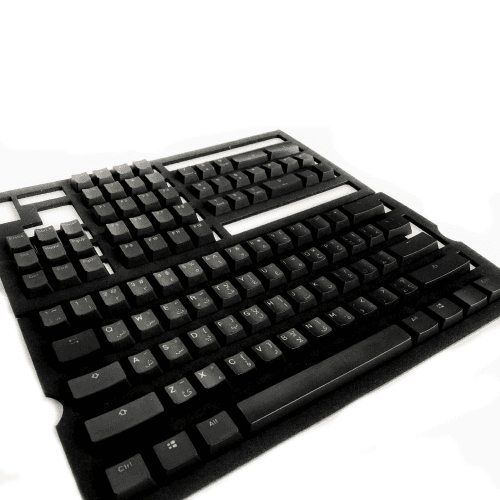 Ducky 108 Arabic Keys Pbt Seamless Double Shot Keycap Set - Black - أكسسوار لوحة مفاتيح