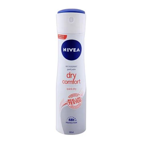 Nivea Dry Comfort Antiperspirant 48H Deodorant Spray For Women 150 Ml