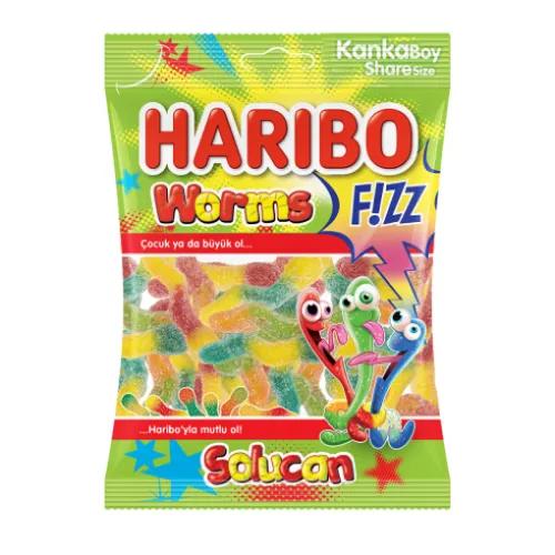 Haribo Sour Fizz Worms 70G