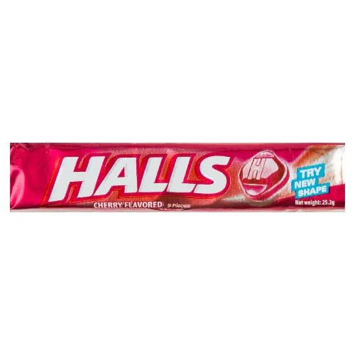 Halls Hard Candy Cherry Flavor 9 Pieces 25.2G