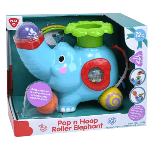 Playgo Pop and Hoop Musical Rolling Elephant