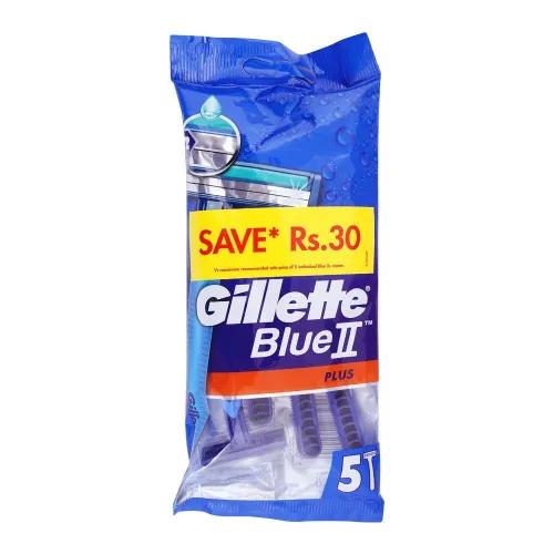 Gillette Blue Ii Plus Disposable Razors 5Pcs