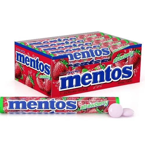 Mentos Candy Strawberry Flavor 11 Per Pack