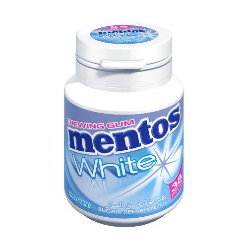 Mentos White Sweet Mint Chewing Gum Sugar Free 38 Per Pack