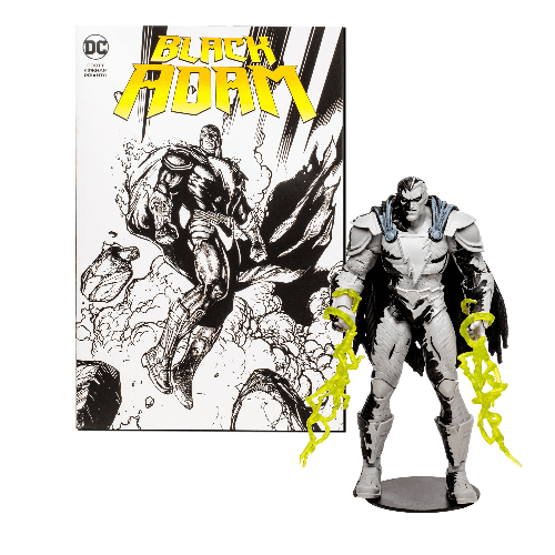 DC Direct Black Adam Line Art Variant Gold Label 7inch Figure With Comic