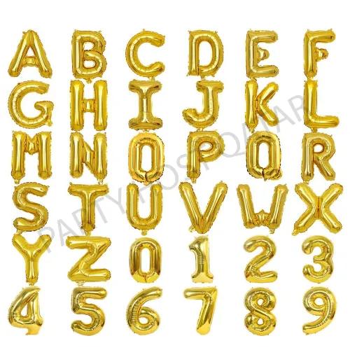 Gold Letter Foil Balloon 40 Inch Helium (Turkey) 65Qr Each