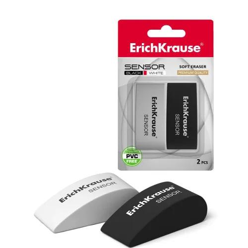 Eraser eco-friendly & Thermoplastic Rubber 50 х 23 х 19mm ErichKrause® Sensor Black&Whitе (in blist