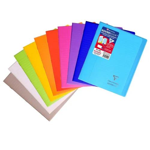 Koverbook, Stapled Transparent Polypro 9 Ass. Colours 17X22Cm 48Sh. Lined + Margin