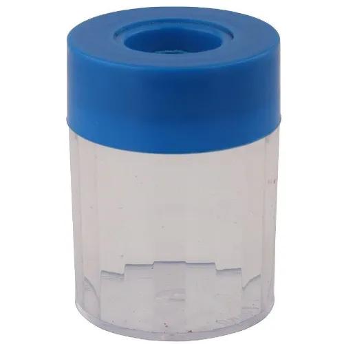 Dispenser Clip Holder   Plastic Cylender  Transparent Blue