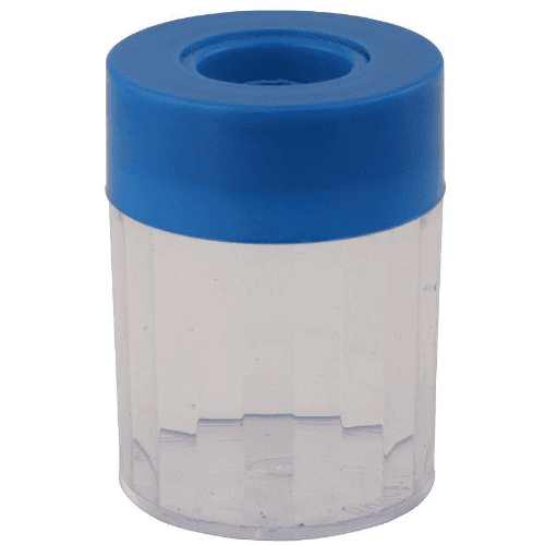 Dispenser Clip Holder   Plastic Cylender  Transparent Blue