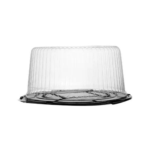 Black Base Cake 8" Contr.+Clear Lids-50