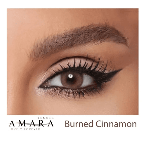 Amara burned cinnamon monthly 2 lenss 1 box 