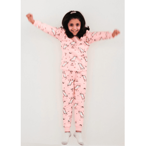 Be Cosy Winter Unicorn Kids Pink Pj