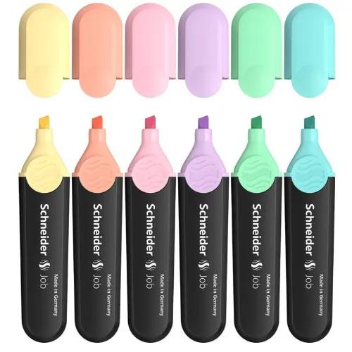 Highlighter Job assorted Wallet 6 pieces pastel Schneider