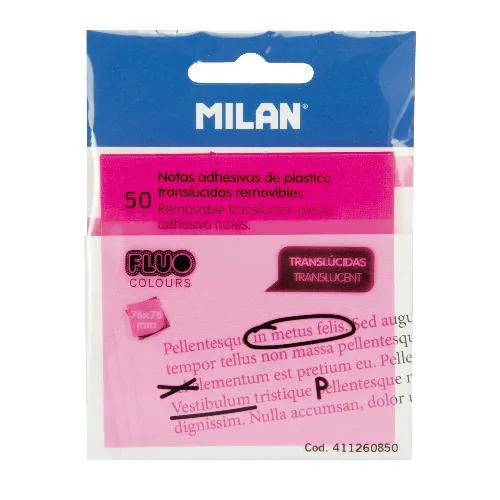 Sticky Note 50SH  76X76Mm Pink Transparent