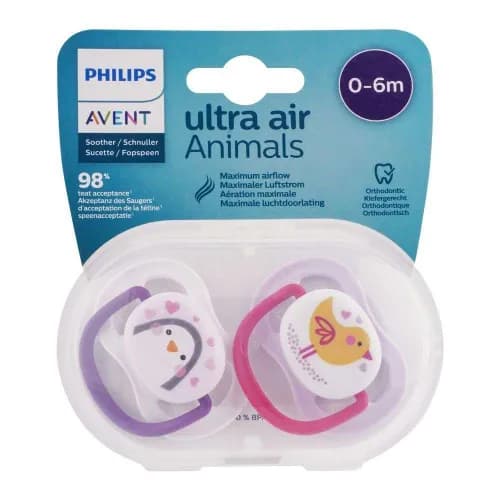 Philips Avent Sthr Air 0-6M Mx Animals X2