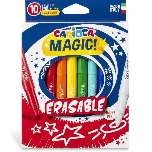 Marker Felt Pen, Maxi Tip, Magic Erasable, Set Of 10 Pcs, Carioca