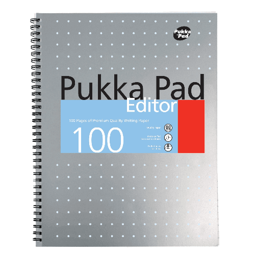 A4 Metallic Editor Pad 100 Pages Pukka Pad