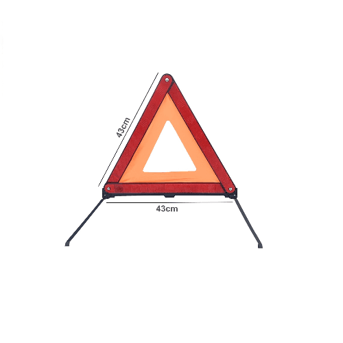 لافتة تحذير مثلثة مكونة من ثلاثة مثلثات عاكسة للسيارة على جانب الطريق"xh8"