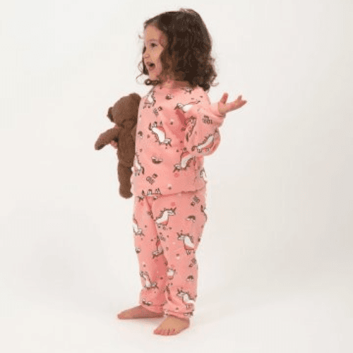 Be Cosy Winter Unicorn Kids Pink Pj