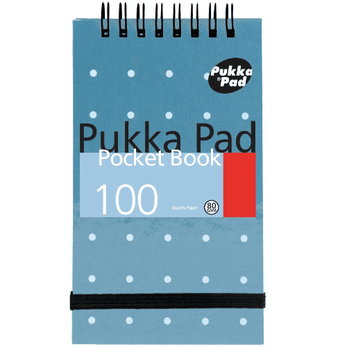 A7 Metallic Pocket Book  100 pages Metallic Blue Color Pukka Pad