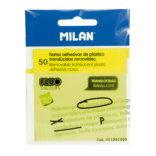 Sticky Note 50SH  76X76Mm Yellow Transparent