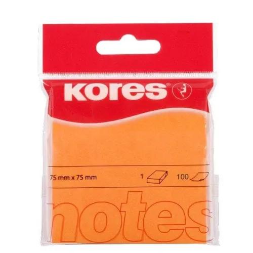 Neon orange  Notes 75x75mm  / blocks of 100 sheets