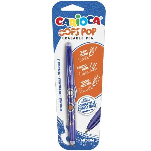 Pen Erasable 0.7mm, Blue Color, Carioca Oops