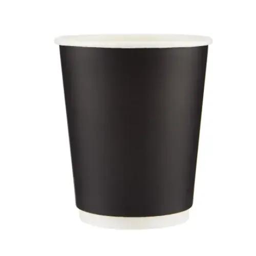 Double Wall Paper Cup 8 Oz Black - 25Pc