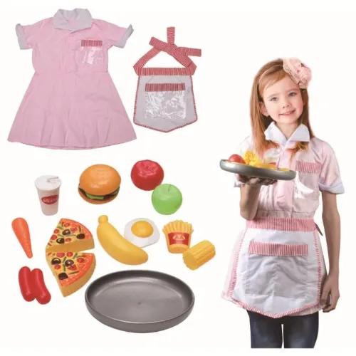 Waitress Kids Costume Free Size