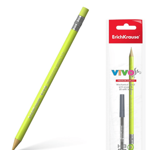 Mechanical Pencil Erichkrause Vivo  With 20 Leads 0,5 Mm, HB (In Polybag)