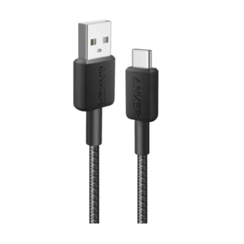 كيبل أنكر 322 USB-A إلى USB-C من النايلون (0.9 متر / 3 أقدام) - أسود