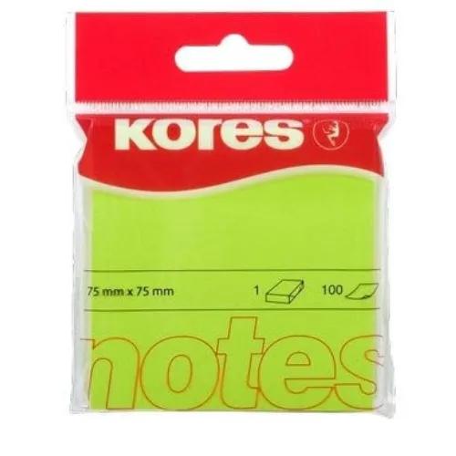 Neon green  Notes 75x75mm  / blocks of 100 sheets