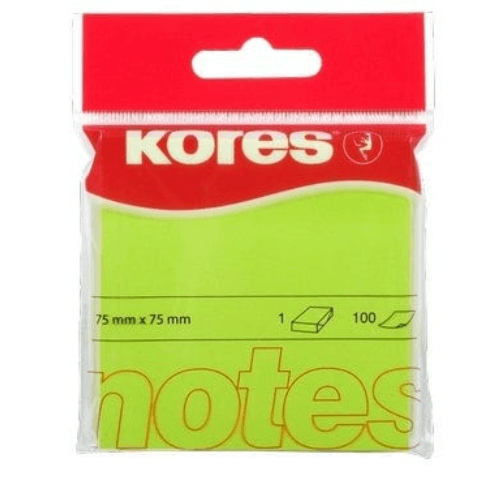 Neon green  Notes 75x75mm  / blocks of 100 sheets