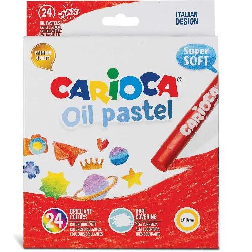 Oil Pastels Set Of 24 Colors, Maxi Ã˜ 10, Carioca