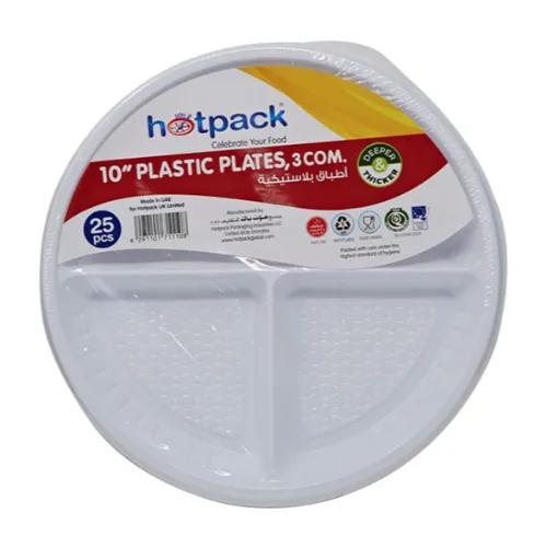 Plastic Plate 10" 3 Com-20Pk*25Pc-Packin