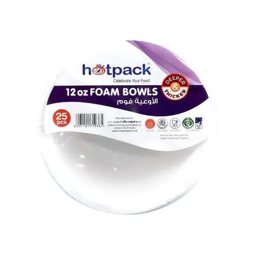 Hotpack-Foam Bowl 12Oz-40Pkt*25 Pieces