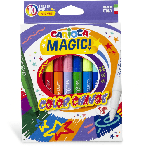 Marker Felt Pen, Maxi Tip, Magic Color, Set Of 10 Pcs, Carioca