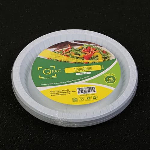 Plastic Plate 22 Cm 500 Pcs