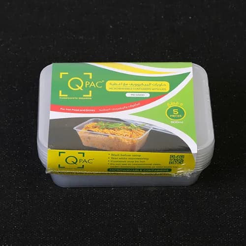 Microwave Container 500 Ml Rectangle (1x5)