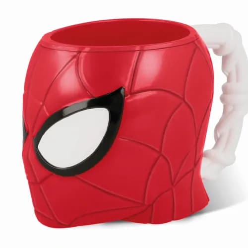 Stor 3D Ps Mug Spiderman Red Webs